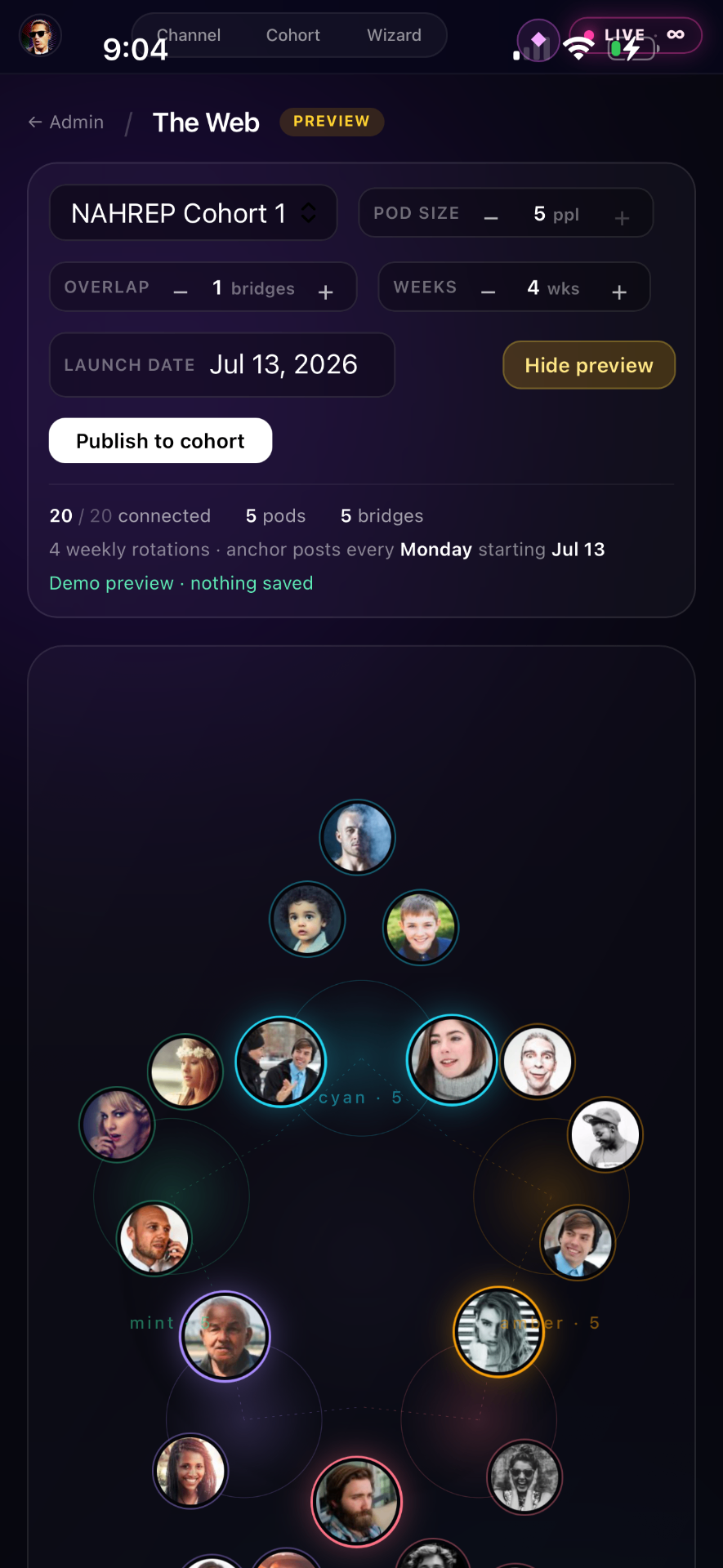 One connected network on Instagram.